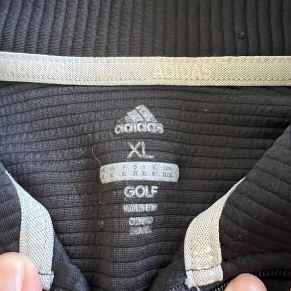 Adidas Golf Women's Textured Full-Zip Black Ribbed Jacket Size XL - Picture 4 of 7